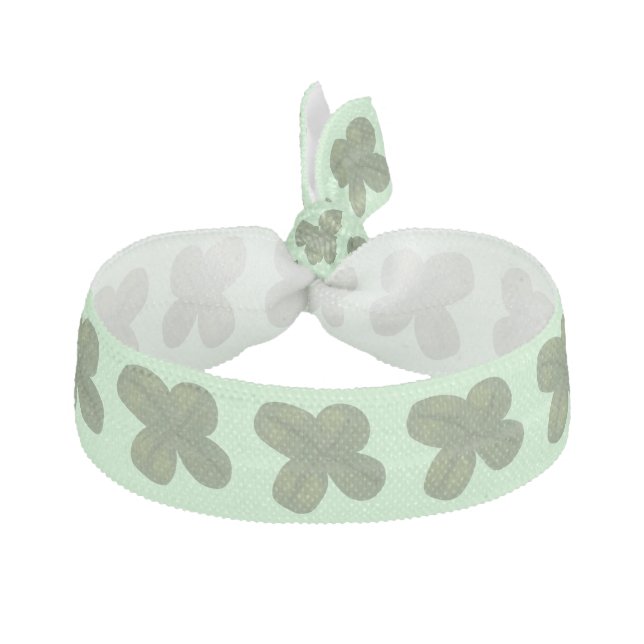 Realistic Shamrock Four Leaf Clover Hair Ties (Front)