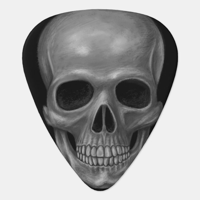 Realistic Skull Guitar Pick (Front)