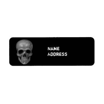 Realistic Skull Label by Figbeater at Zazzle