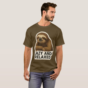 Realistic Sloth Sticker T-Shirt