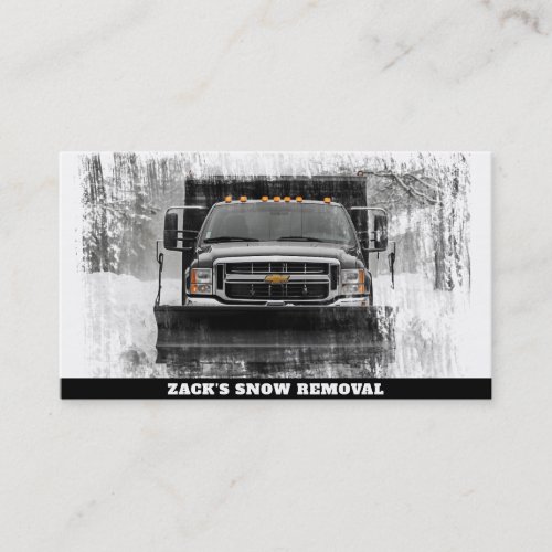  Realistic Snow Removal Snow Truck AP74 Business Card