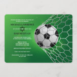 Realistic Soccer Ball Bar Mitzvah Invitation<br><div class="desc">When you're planing a Bar Mitzvah for your soccer enthusiast, this invitation is sure to please. The card is easy to customize with your wording, font, font color, paper shape options and choice of paper types. Not exactly what you're looking for? All our products can be custom designed to meet...</div>
