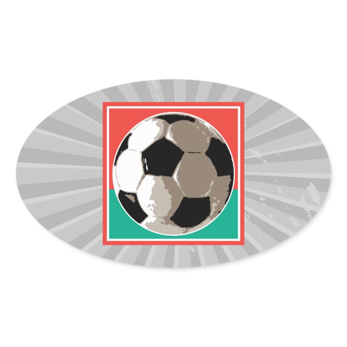 realistic soccer ball red and green background stickers