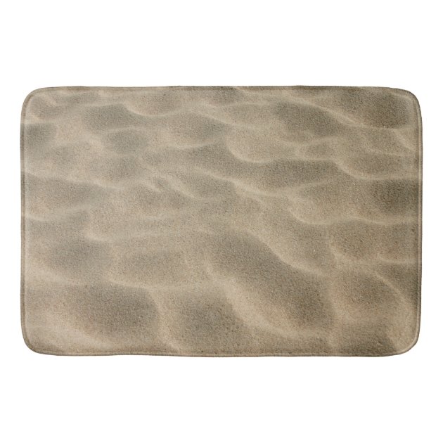 Realistic Soft Beach Sand Bath Mat | Zazzle