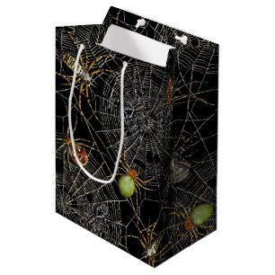 Realistic Spiders Web Pattern Medium Gift Bag
