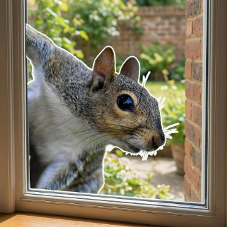 Realistic Squirrel Window Cling