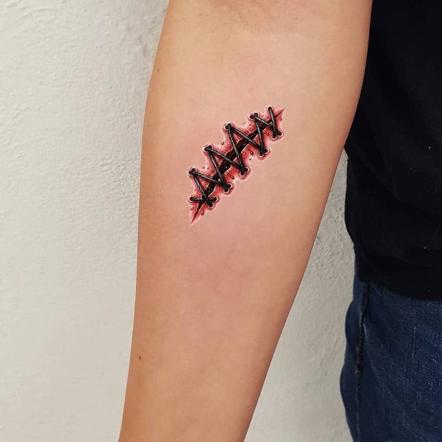 Realistic Stitched Wound Temporary Tattoo (Creator Uploaded)
