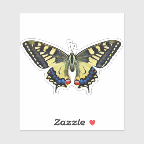 Realistic Swallowtail Butterfly Sticker