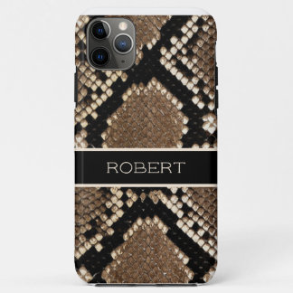Realistic Textured Snake Skin Print iPhone 11 Pro Max Case