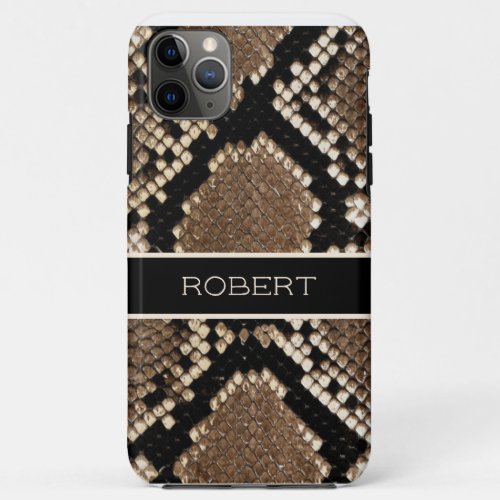 Realistic Textured Snake Skin Print iPhone 11 Pro Max Case