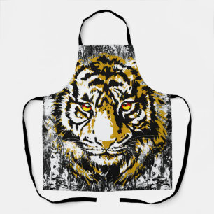 Realistic Tiger - Cool Tiger Head Drawing Apron