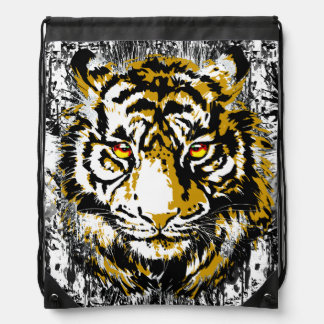 Realistic Tiger Drawstring Bag - Cool Tiger Head