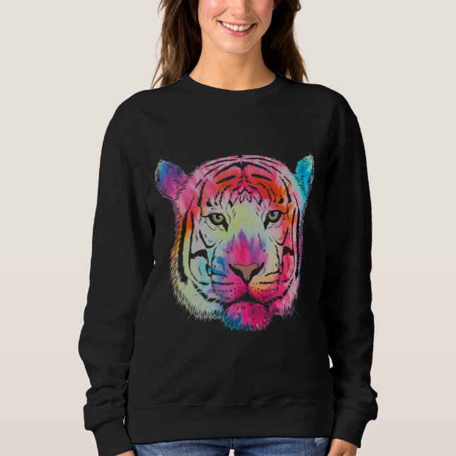 Realistic Tiger Head Skin Paw 15 Sweatshirt (Front)