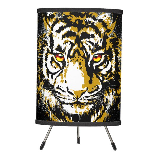 Realistic Tiger Lamp - Cool Tiger Head Drawing (Front)