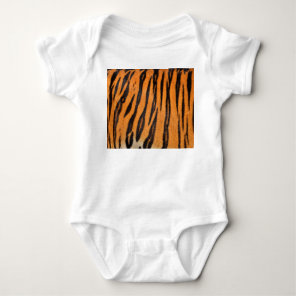 Realistic tiger skin texture. baby bodysuit