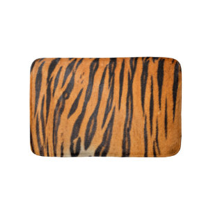 Realistic tiger skin texture. bath mat