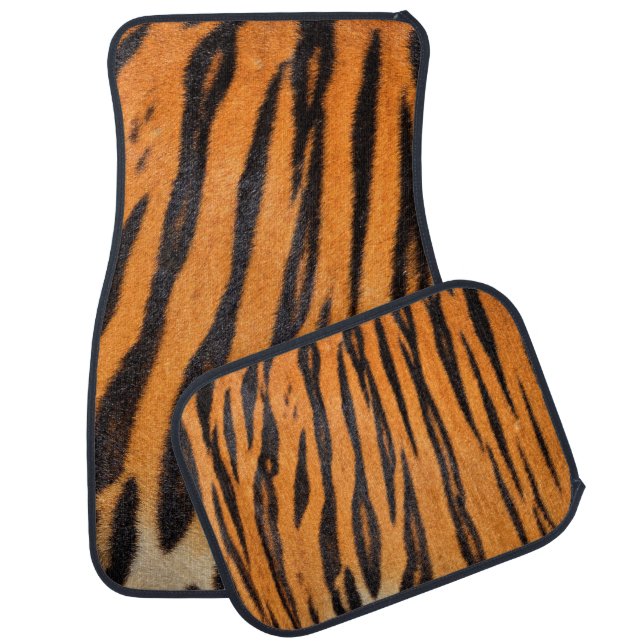 Realistic tiger skin texture. car floor mat (Set)
