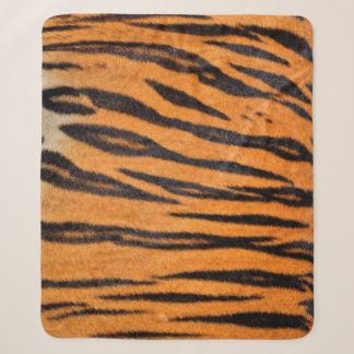 Realistic tiger skin texture. sherpa blanket