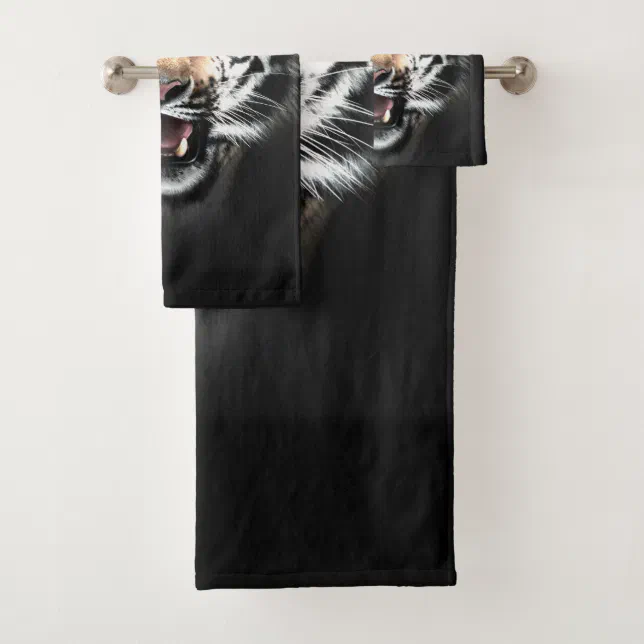 Realistic Tiger Wildlife Art Bath Towel Set Zazzle