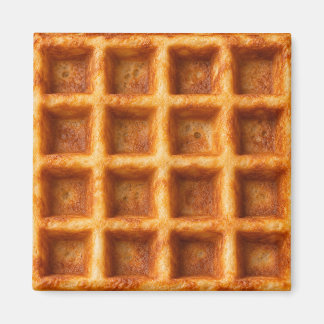 Realistic Toasted Square Waffle Food Design Magnet