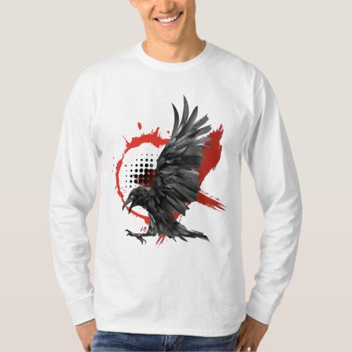 Realistic Trash Polka Crow T_Shirt
