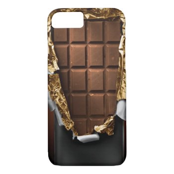 Realistic Unwrapped Chocolate Bar Iphone 7 Case by Siberianmom at Zazzle