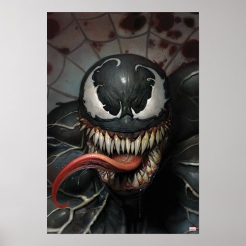 Realistic Venom Illustration Poster