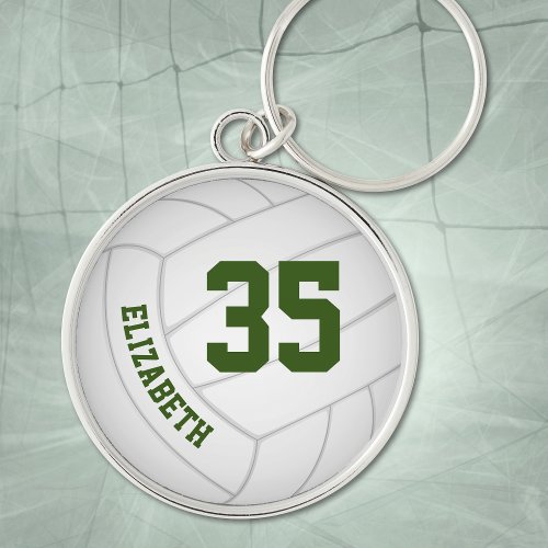 realistic volleyball custom jersey number keychain