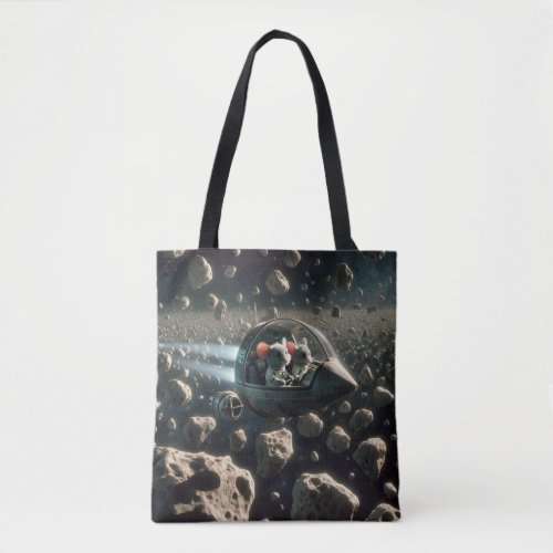 Realistic Voyage Through the Asteroid Belt Tote Bag