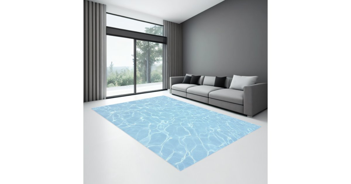 Water Rug Design Realistic Water Pattern Rug | Zazzle