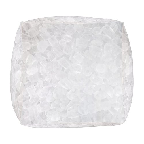 Realistic White Frosty Ice Cubes Cool Novelty Pouf