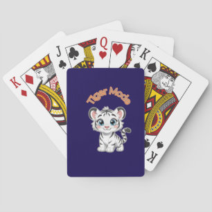 Realistic White Tiger – Photorealistic Wildlife Ar Poker Cards