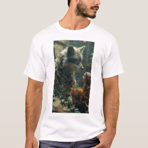 Realistic Wolf Disguise Graphic T-Shirt
