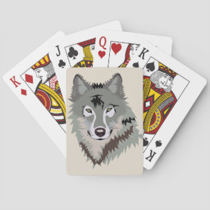 Realistic Wolf Poker Cards