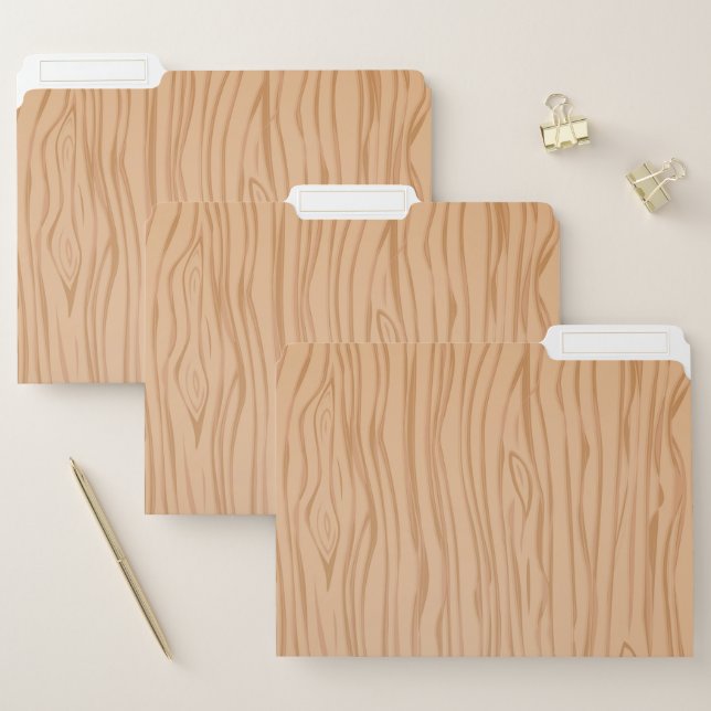 Realistic Wood Texture Folders with Classic Look (Set)
