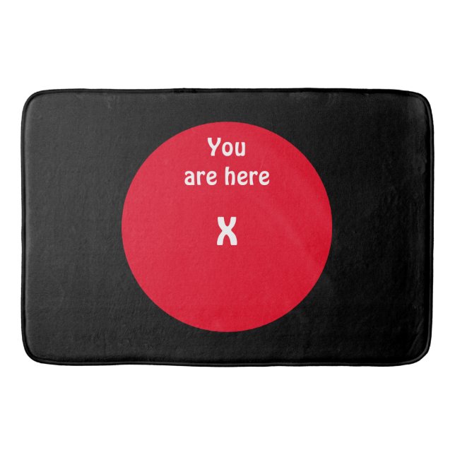 Reality Check You Are Here Bath Mat (Front)