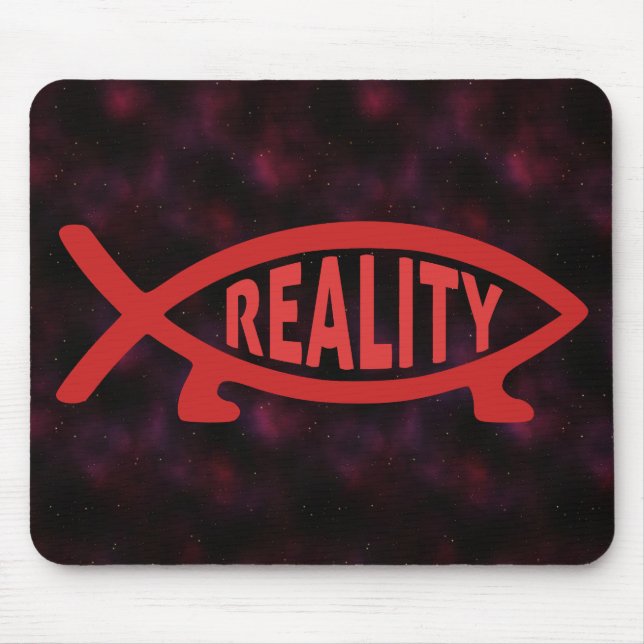 Reality Darwin Fish Mouse Pad (Front)
