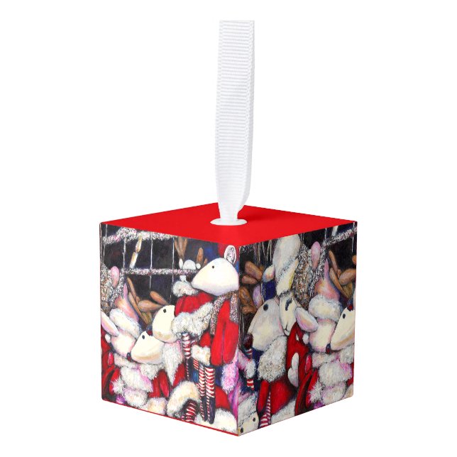 Reality on Vacation Cube Ornament (Front Angled)