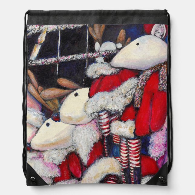 Reality on Vacation Drawstring Bag (Front)