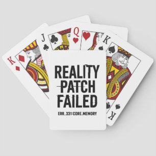 Reality Patch Failed - Glitched Typography Poker Cards