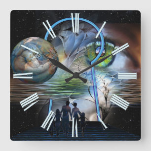 Reality Shifters Square Wall Clock