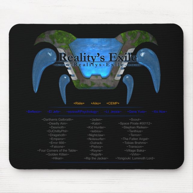 Reality's Exile Mousepad Black (Front)