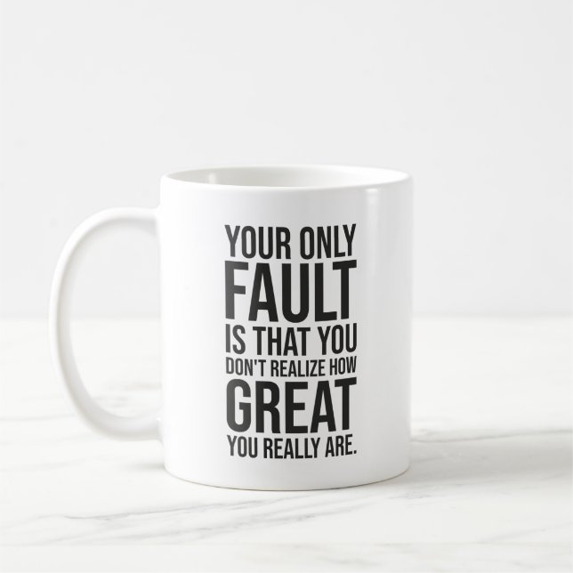 Realize How Great You Are - Gym, Hustle, Success Coffee Mug (Left)