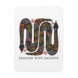 Realize Your Balance Floral Snakes Magnet