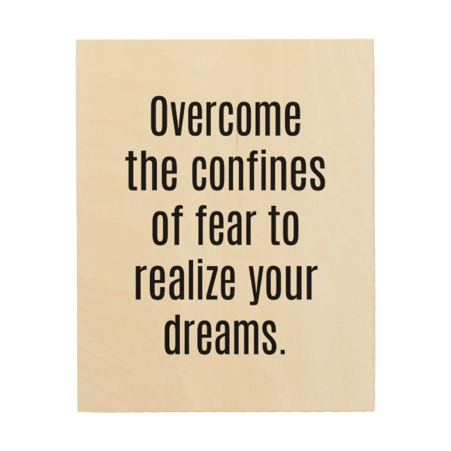 Realize Your Dreams Wood Wall Art (Front)