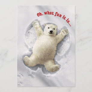 Really Big Snow Angel Invitation