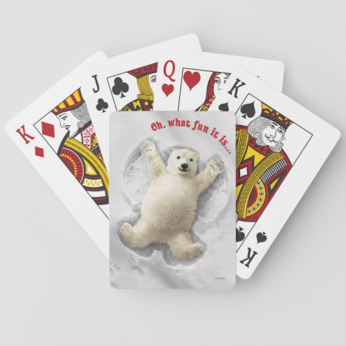 Really Big Snow Angel Poker Cards