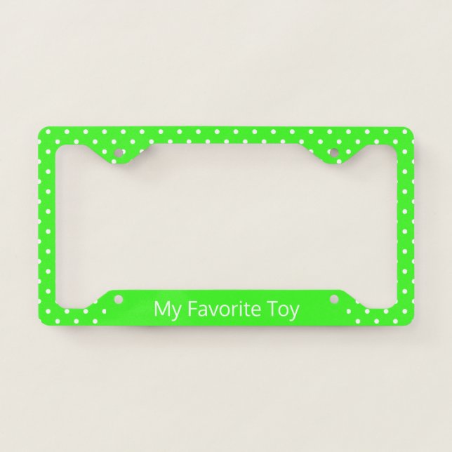 Really Bright Green License Plate Frame (Front)