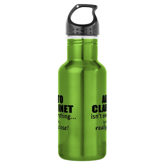 Really Close Alto Clarinet Stainless Steel Water Bottle (Front)