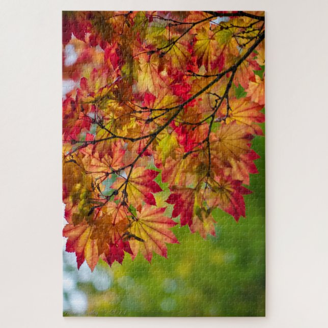 Really Colorful Fall Leaves Puzzle (Vertical)